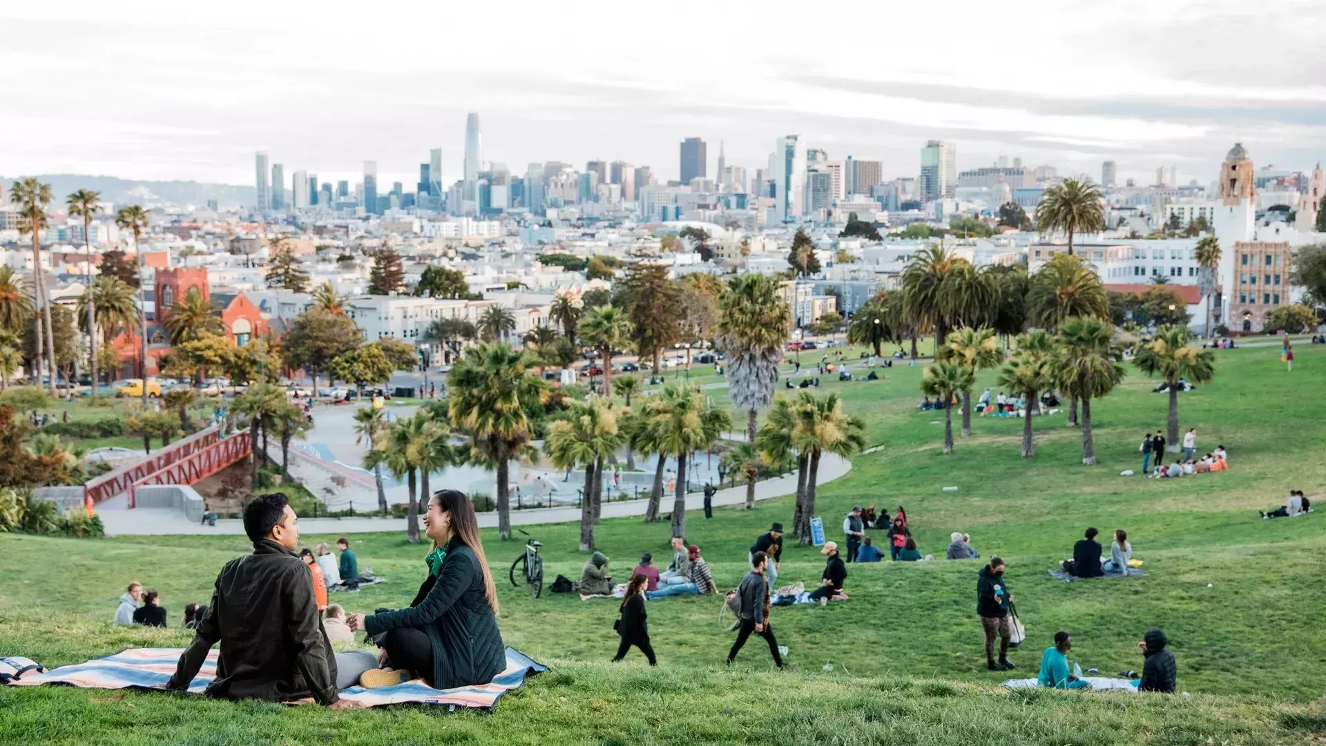 Piquenique no Dolores Park no Mission District